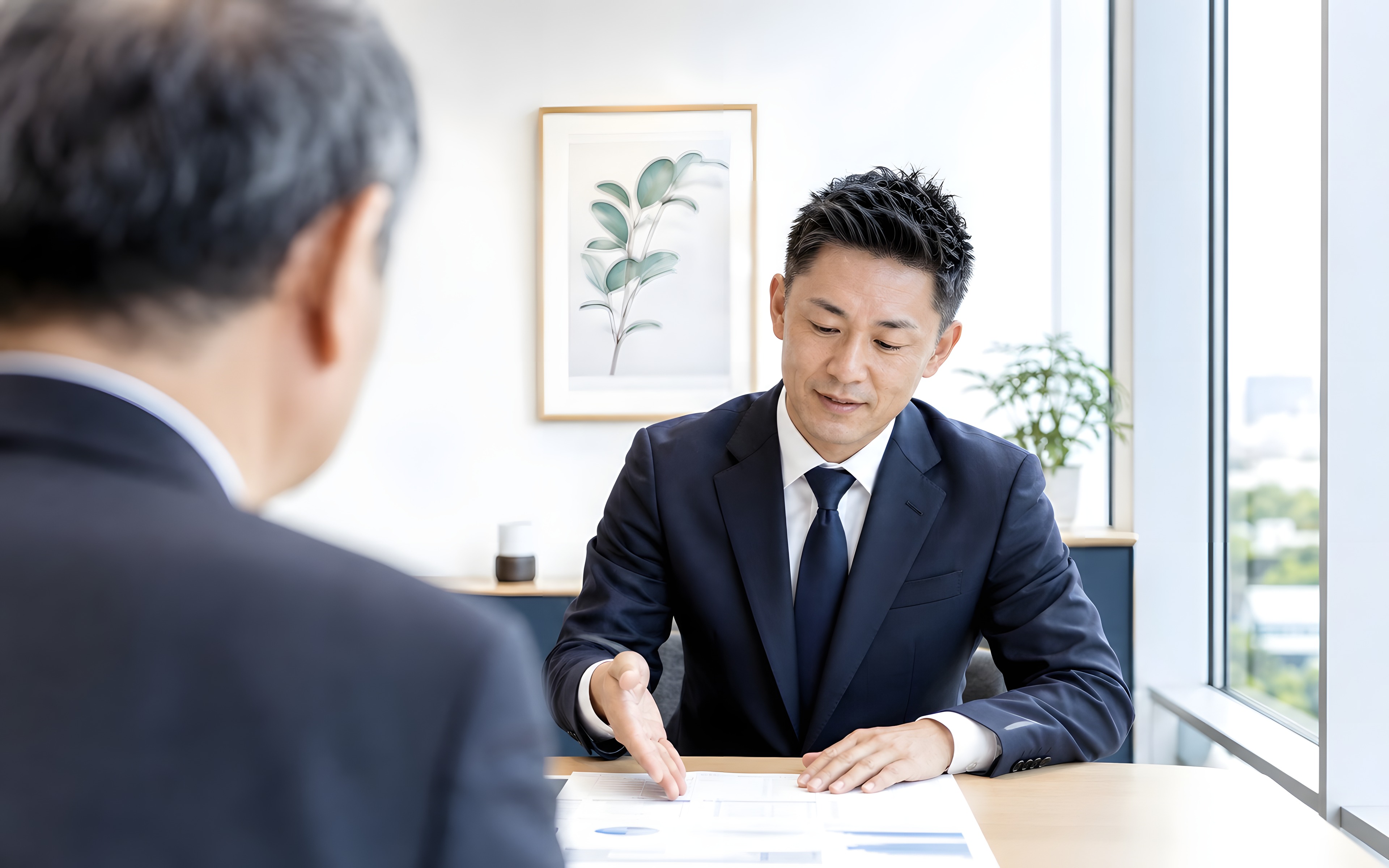 事務所⁠で⁠の相談⁠の様子